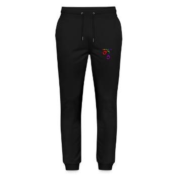 Just married gay marriage - Stanley/Stella Mover Unisex Organic Jogging Trousers - black - Front - Marisol (170cm) & Nik (191cm)