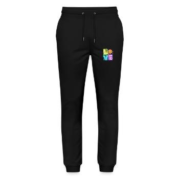 I love knitting and crocheting and wool - Stanley/Stella Mover Unisex Organic Jogging Trousers - black - Front - Marisol (170cm) & Nik (191cm)