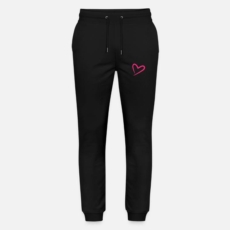 Herz in Rosa - Stanley/Stella Unisex Bio Jogginghose Mover  - Schwarz