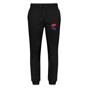 Kroatien Kroatisch Hrvatska Kroaten Kroaten Kroaten - Stanley/Stella Unisex Bio Jogginghose Mover  - Schwarz - Vorne - Marisol (170cm) & Nik (191cm)