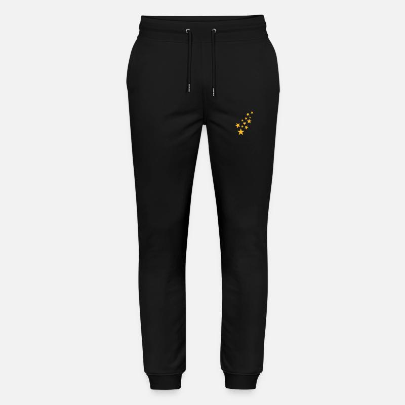 Star symbol asterisk pattern - Stanley/Stella Mover Unisex Organic Jogging Trousers - black