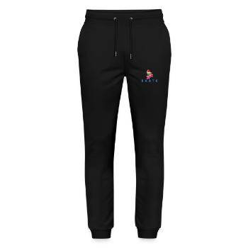 Skate skateboard skateboard skateboard idée cadeau - Pantalon de jogging bio MOVER Stanley/Stella unisexe - noir - Devant - Marisol (170cm) & Nik (191cm)