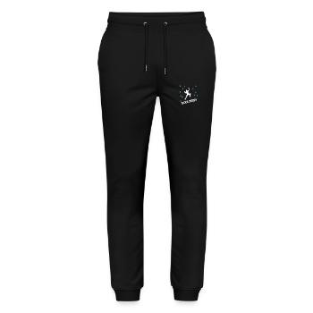 Bouldern Klettern Kletterer - Stanley/Stella Unisex Bio Jogginghose Mover  - Schwarz - Vorne - Marisol (170cm) & Nik (191cm)