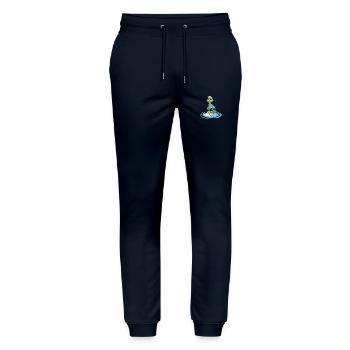 Canard drôle cool - Pantalon de jogging bio MOVER Stanley/Stella unisexe - marine - Devant - Marisol (170cm) & Nik (191cm)