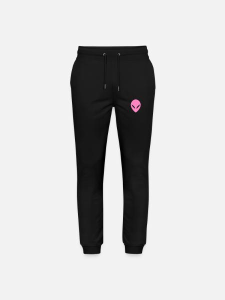 Ufo Alien Head Pink - Stanley/Stella Mover Unisex Organic Jogging Trousers - black