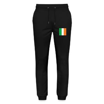 Ireland Flag, Irish Pride, Ireland Patriotic Gift - Stanley/Stella Mover Unisex Organic Jogging Trousers - black - Front - Marisol (170cm) & Nik (191cm)