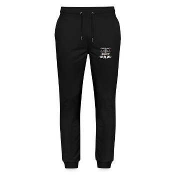 Teeshirt Bogosse de 39 Ans Humour - Pantalon de jogging bio MOVER Stanley/Stella unisexe - noir - Devant - Marisol (170cm) & Nik (191cm)