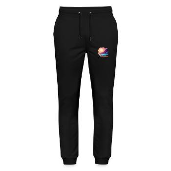 Sunrise Sea Island Holiday - Stanley/Stella Mover Unisex Organic Jogging Trousers - black - Front - Marisol (170cm) & Nik (191cm)