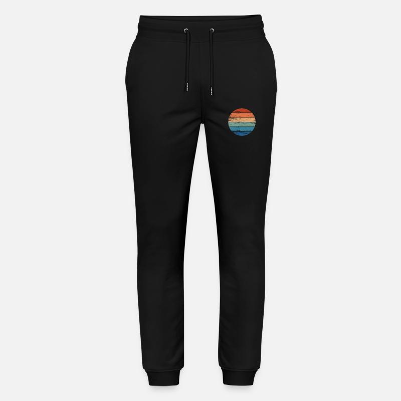 Retro Rainbow Rainbow Circle Distressed - Pantalon de jogging bio MOVER Stanley/Stella unisexe - noir