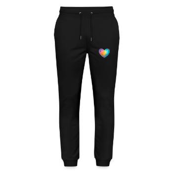 Fête des mères Fiançailles amoureuses Mariage Saint-Valentin - Pantalon de jogging bio MOVER Stanley/Stella unisexe - noir - Devant - Marisol (170cm) & Nik (191cm)