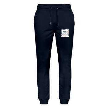zeitloser stiel - Stanley/Stella Unisex Bio Jogginghose Mover  - Navy - Vorne - Marisol (170cm) & Nik (191cm)