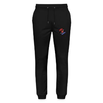 YOUR DREAMS VS REALITY - Pantalon de jogging bio MOVER Stanley/Stella unisexe - noir - Devant - Marisol (170cm) & Nik (191cm)