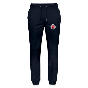 Curling Keep Calm and Sweep On Winter Sport Gift - Stanley/Stella Unisex Bio Jogginghose Mover  - Navy - Vorne - Marisol (170cm) & Nik (191cm)