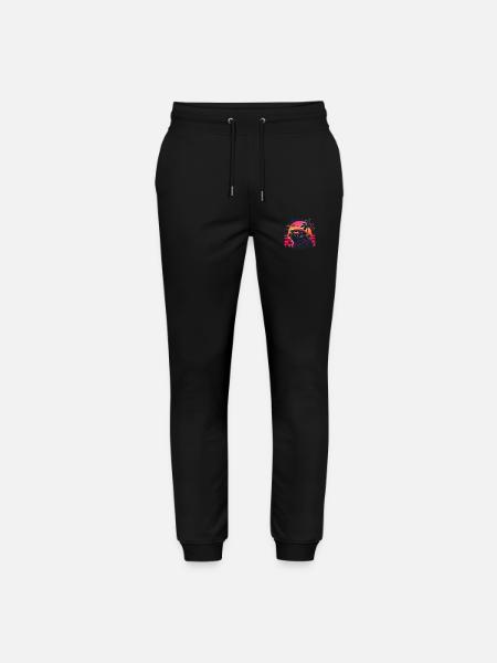 Synthwave Sloth Sunset - Pantalon de jogging bio MOVER Stanley/Stella unisexe - noir