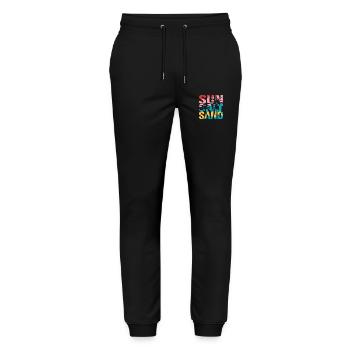 SEL DE SOLEIL SABLE - Pantalon de jogging bio MOVER Stanley/Stella unisexe - noir - Devant - Marisol (170cm) & Nik (191cm)