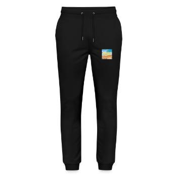 Beach - Stanley/Stella Unisex Bio Jogginghose Mover  - Schwarz - Vorne - Marisol (170cm) & Nik (191cm)