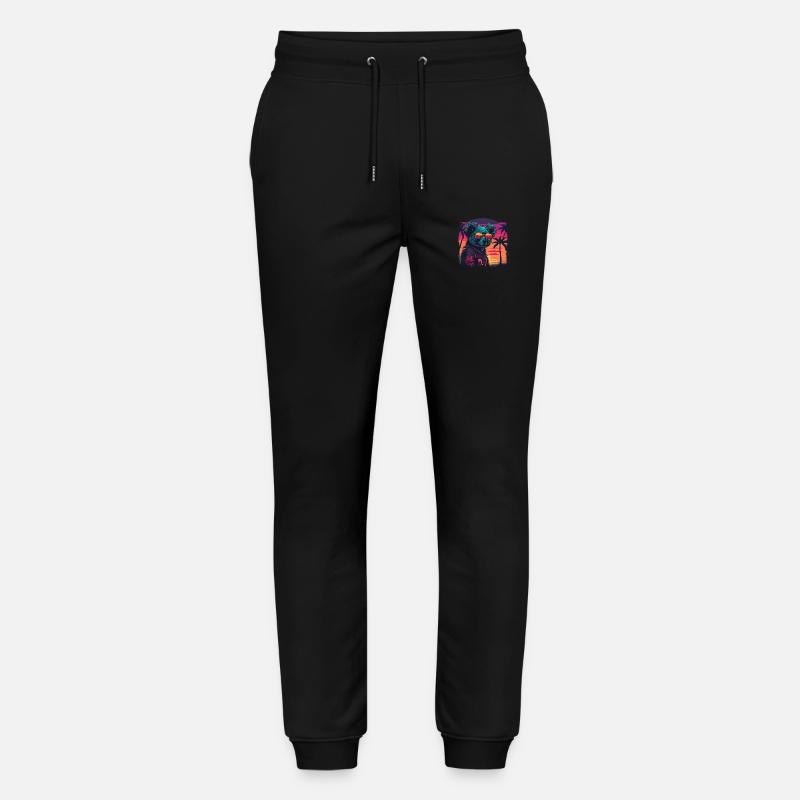 Synthwave Koala Sunset - Pantalon de jogging bio MOVER Stanley/Stella unisexe - noir