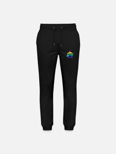 Anarchy A logo LGBT - Stanley/Stella Mover Unisex Organic Jogging Trousers - black