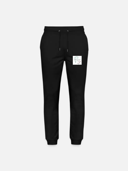 Map of Italy - Stanley/Stella Mover Unisex Organic Jogging Trousers - black