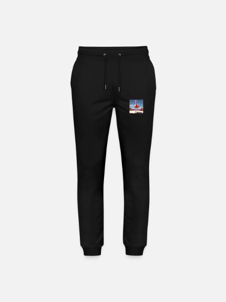 cool flamingo - Stanley/Stella Mover Unisex Organic Jogging Trousers - black