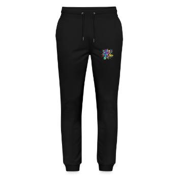 Graffiti style Splash hip hop colors painter color - Stanley/Stella Mover Unisex Organic Jogging Trousers - black - Front - Marisol (170cm) & Nik (191cm)