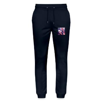 Synthesizer Manga Girl 3 - Stanley/Stella Mover Unisex Organic Jogging Trousers - navy - Front - Marisol (170cm) & Nik (191cm)