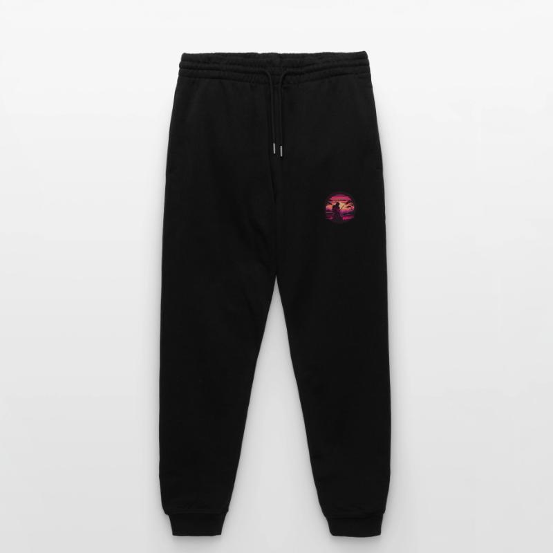 Synthwave Samurai with katana Stanley/Stella Mover Unisex Organic Jogging Trousers