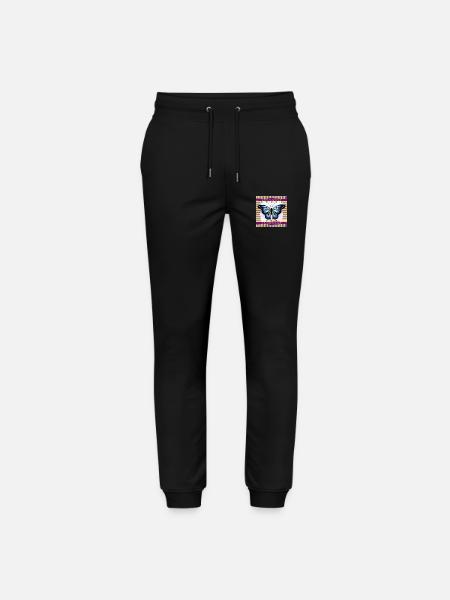 Butterfly - Stanley/Stella Mover Unisex Organic Jogging Trousers - black