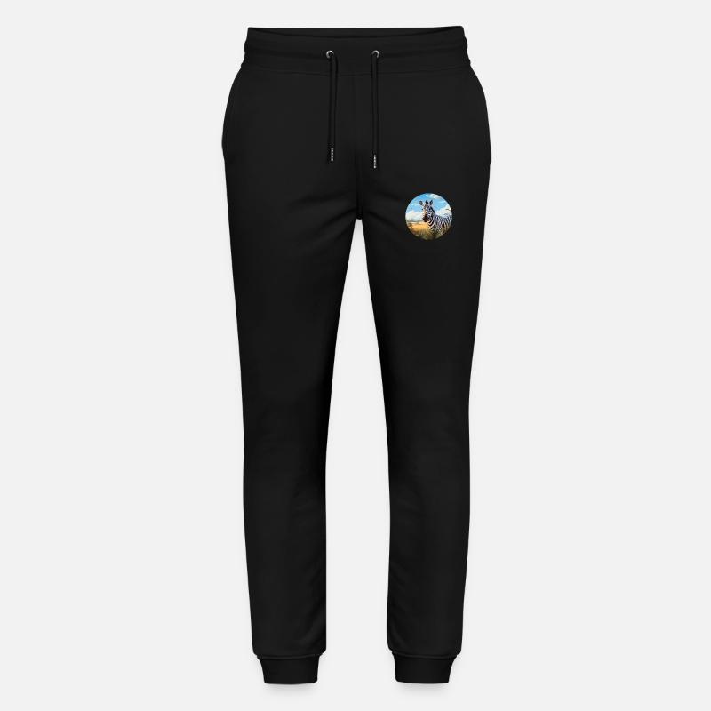 Zebra in Savanne - Stanley/Stella Unisex Bio Jogginghose Mover  - Schwarz