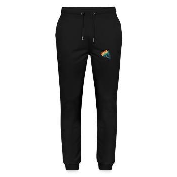 Retro motorcycle - Stanley/Stella Mover Unisex Organic Jogging Trousers - black - Front - Marisol (170cm) & Nik (191cm)