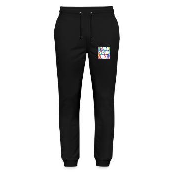 I AM YOUR ART - Stanley/Stella Mover Unisex Organic Jogging Trousers - black - Front - Marisol (170cm) & Nik (191cm)