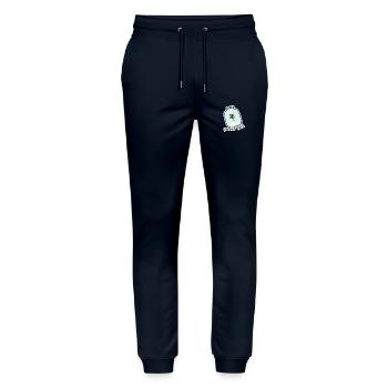 Poche chance, pot de chance - Pantalon de jogging bio MOVER Stanley/Stella unisexe - marine - Devant - Marisol (170cm) & Nik (191cm)