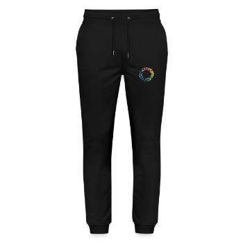 Rainbow leaves. Forming a circlein watercolor style - Stanley/Stella Mover Unisex Organic Jogging Trousers - black - Front - Marisol (170cm) & Nik (191cm)