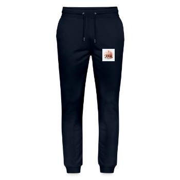 Summer Scoop Busy Ice Cream Parlor on a Hot Day - Stanley/Stella Unisex Bio Jogginghose Mover  - Navy - Vorne - Marisol (170cm) & Nik (191cm)
