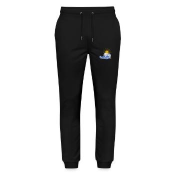 Delfin - Stanley/Stella Unisex Bio Jogginghose Mover  - Schwarz - Vorne - Marisol (170cm) & Nik (191cm)