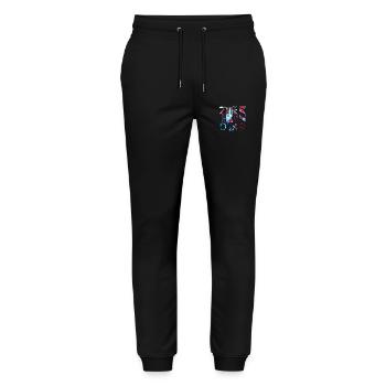 Extraits de journaux Albums Magazines Code alphabet - Pantalon de jogging bio MOVER Stanley/Stella unisexe - noir - Devant - Marisol (170cm) & Nik (191cm)