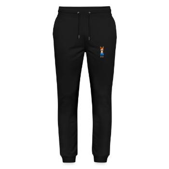 BRÄUTIGAM - PFERD - Stanley/Stella Unisex Bio Jogginghose Mover  - Schwarz - Vorne - Marisol (170cm) & Nik (191cm)