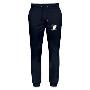 skull - Stanley/Stella Mover Unisex Organic Jogging Trousers - navy - Front - Marisol (170cm) & Nik (191cm)