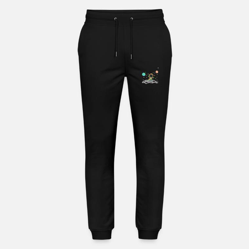 astronaute orange vert - Pantalon de jogging bio MOVER Stanley/Stella unisexe - noir