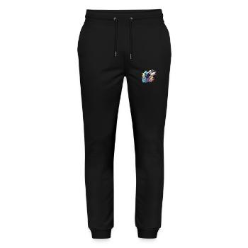 The Colorful Orca Choice - Stanley/Stella Mover Unisex Organic Jogging Trousers - black - Front - Marisol (170cm) & Nik (191cm)