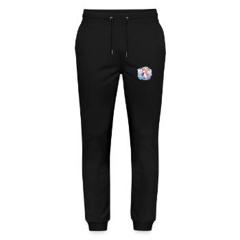 Himmelspferd - Stanley/Stella Unisex Bio Jogginghose Mover  - Schwarz - Vorne - Marisol (170cm) & Nik (191cm)