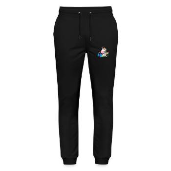 Licorne School Child School Sugar Cone - Pantalon de jogging bio MOVER Stanley/Stella unisexe - noir - Devant - Marisol (170cm) & Nik (191cm)