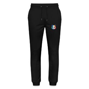 Panda Buntes Aquarell Tier Haustier Illustration - Stanley/Stella Unisex Bio Jogginghose Mover  - Schwarz - Vorne - Marisol (170cm) & Nik (191cm)