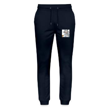 Katze und Maus - Stanley/Stella Unisex Bio Jogginghose Mover  - Navy - Vorne - Marisol (170cm) & Nik (191cm)