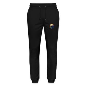 Eagle Colorful Watercolor Animal Pet Illustration - Stanley/Stella Mover Unisex Organic Jogging Trousers - black - Front - Marisol (170cm) & Nik (191cm)