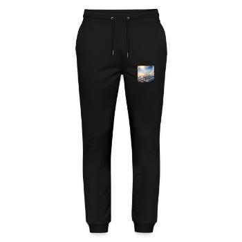 Music is in the air - Stanley/Stella Mover Unisex Organic Jogging Trousers - black - Front - Marisol (170cm) & Nik (191cm)