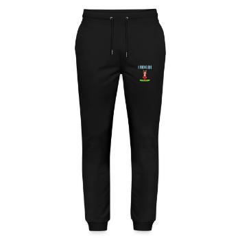 I MOG DI - HERZ - LIEBE - PFERD - PONY - VERLIEBT - Stanley/Stella Unisex Bio Jogginghose Mover  - Schwarz - Vorne - Marisol (170cm) & Nik (191cm)