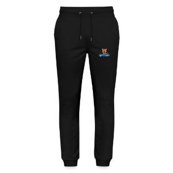 AUTO - BÄR - TEDDYBÄR - BÄR - KIND - TIER - Stanley/Stella Unisex Bio Jogginghose Mover  - Schwarz - Vorne - Marisol (170cm) & Nik (191cm)