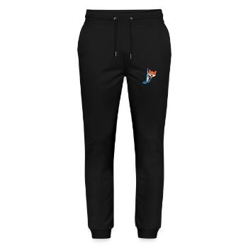 WINDSURFER - SURFER - WASSERSPORT - FUCHS - TIER - Stanley/Stella Unisex Bio Jogginghose Mover  - Schwarz - Vorne - Marisol (170cm) & Nik (191cm)