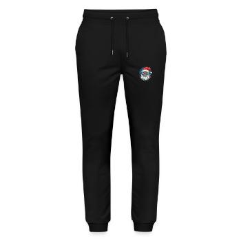 Conception du logo Ugly Zombie Christmas Santa Clause - Pantalon de jogging bio MOVER Stanley/Stella unisexe - noir - Devant - Marisol (170cm) & Nik (191cm)